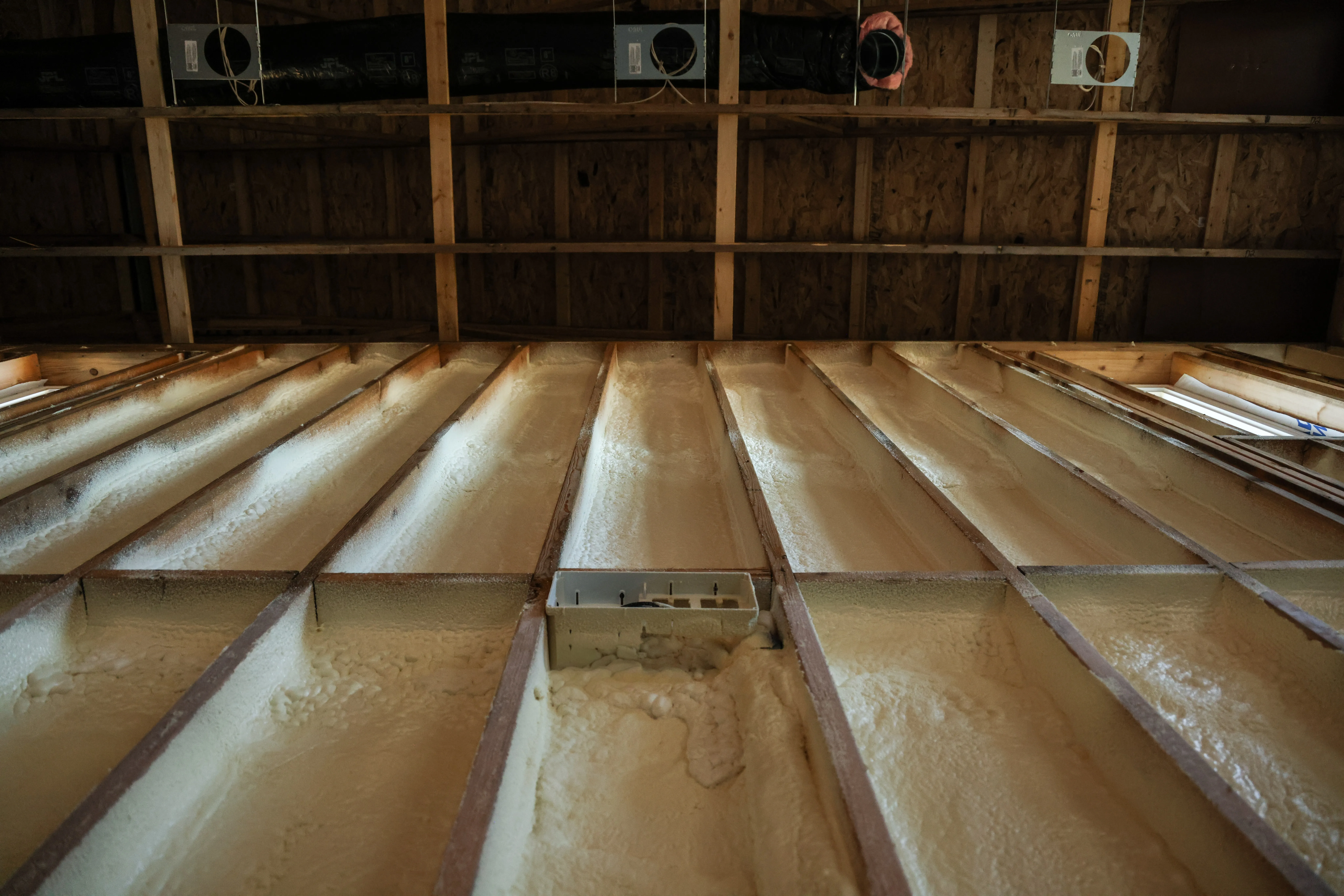 Crawlspace or rim joist insulation detail